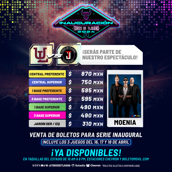 venta de boletos de serie inaugural
